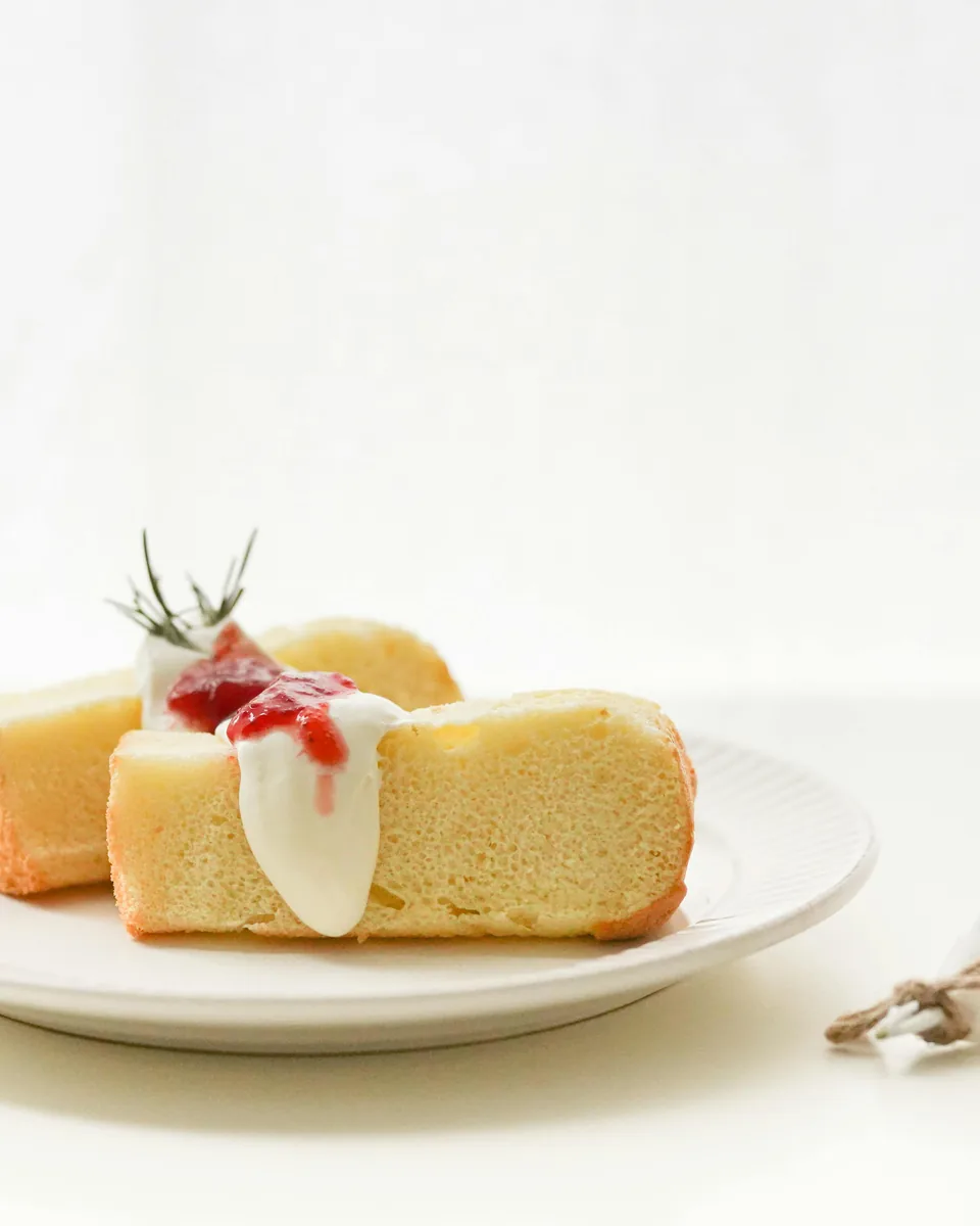 Texture de gâteau vanille et crème